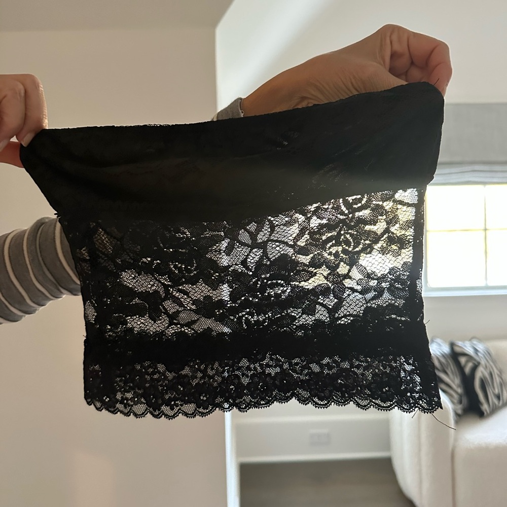 Black Lace Bandeau going out top